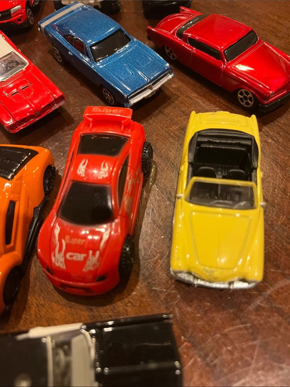 Assorted Kids Toy Car Set – Red, Orange, Blue, Yellow, Black, Silver